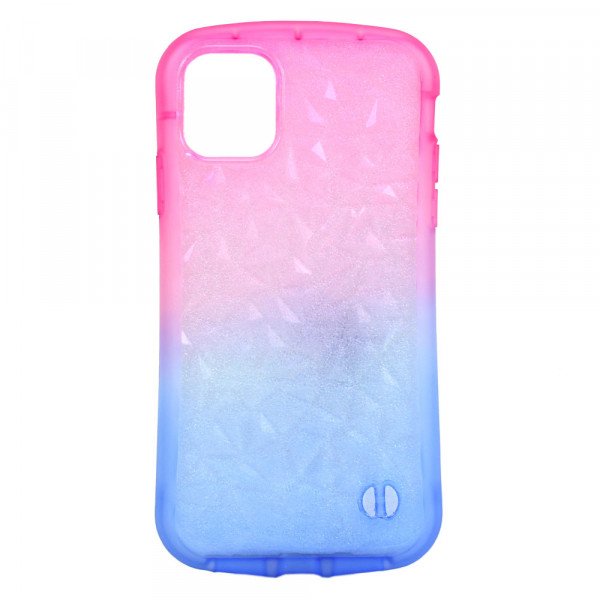 Wholesale iPhone 11 (6.1in) Air Cushioned Grip Crystal Case (Red Blue)